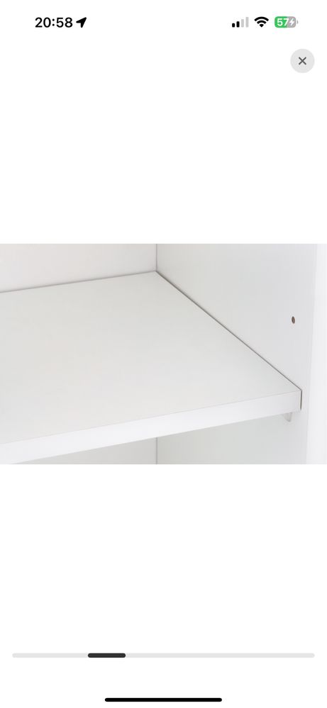 Móvel superior Basic 70X80 branco mate