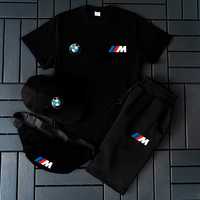 Чоловічі костюми BMW футболка + шорти БМВ комплекти літні майка шорти