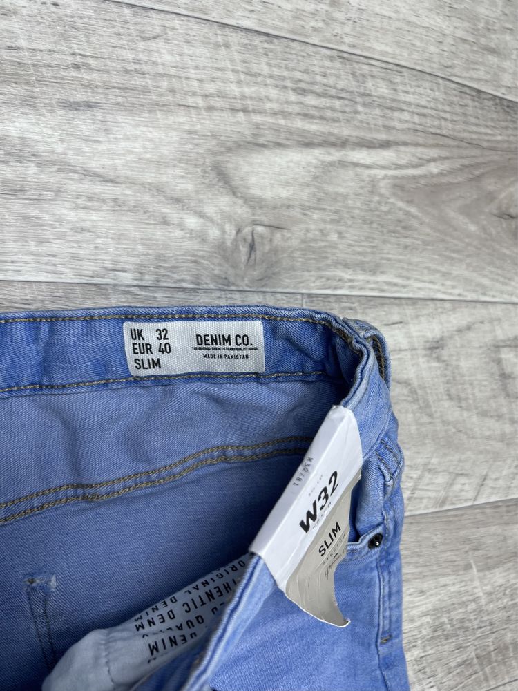 Denim co. certified slim stretch шорты джинсовые 32/40 размер новые