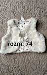 Beżowe futerko kamizelka bolerko rozm 74 H & M