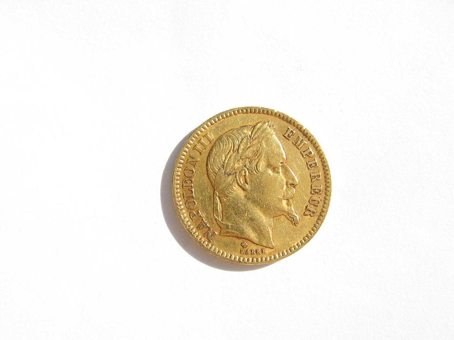 Золотая монета 20 Франков 1854г-6.42грамм-Франц.Республика-Наполеон 3