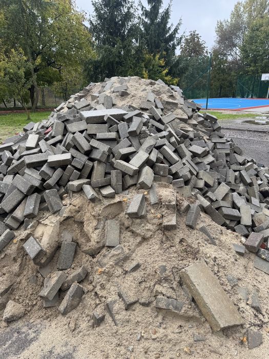 Kostka brukowa Prostokąt 20x10x6 cm typu Holland SZARY z rozbiórki