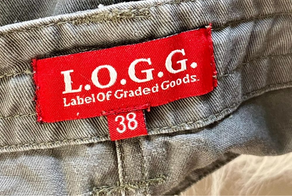 Szara spódnica L.O.G.G. duże kieszenie trapezowa jeansowa M