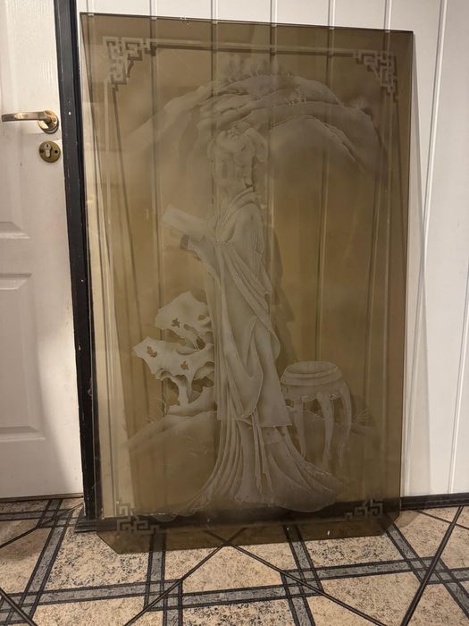 Szyba ozdobna piaskowana styl Japoński