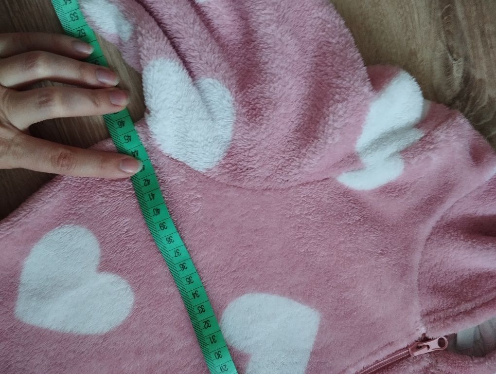 Ciepła jednoczęściowa różowa piżama kigurumi Janina S