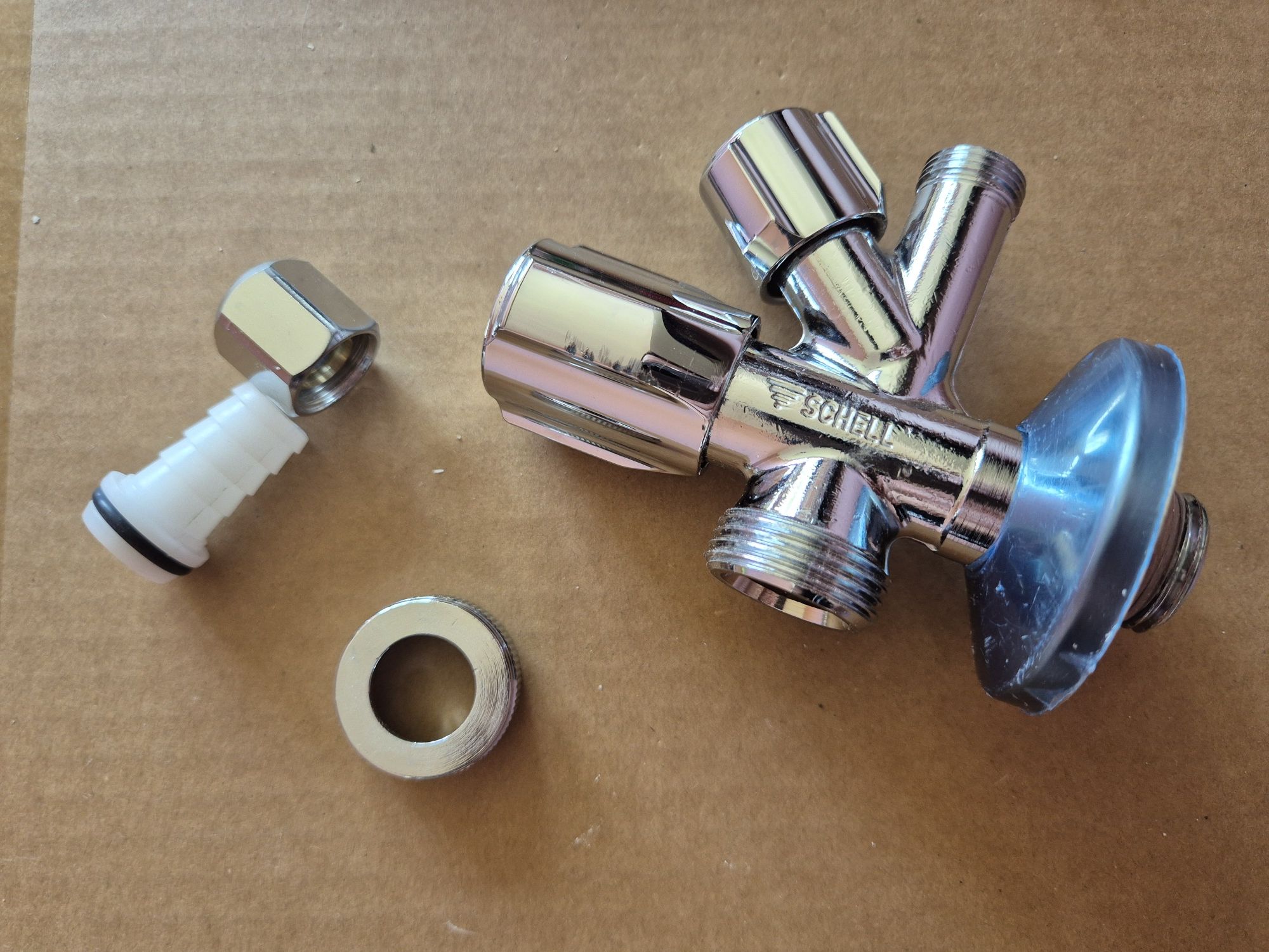 Zawór kombinowany 1/2" - 3/8" - 3/4"