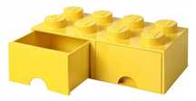 LEGO  Pojemnik na klocki z szufladami żółty duży
