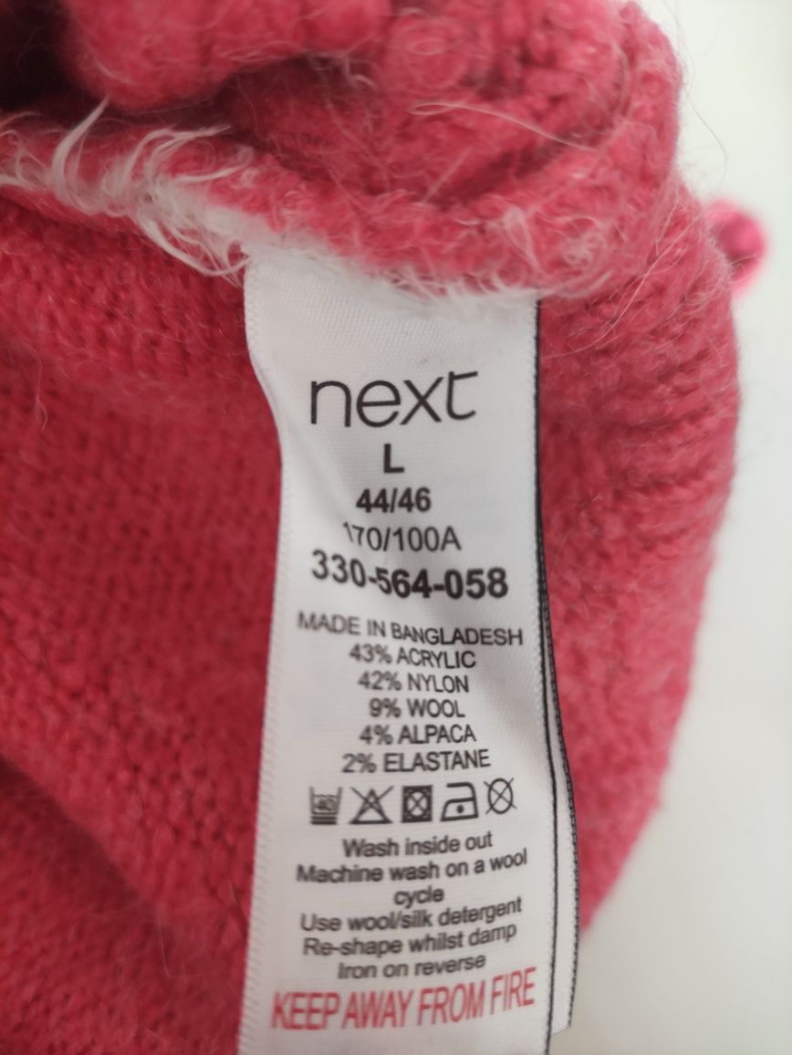 Sweter damski oversize swetr różowy jednorożec unicorn Next L 44 46