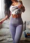 Legginsy Gymstar lawendowe xs/s