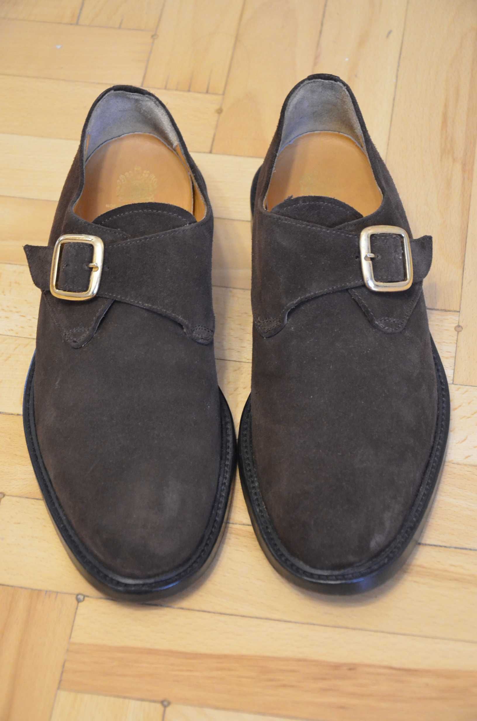 Buty monki John White 44 wkł.29 skóra zamszowa superstan single monk