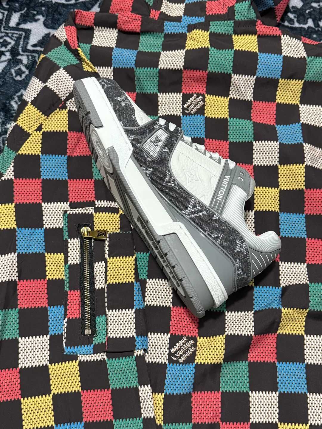 Louis Vuitton LvTrainerGrey Oryglnał Nowe Trampki 43