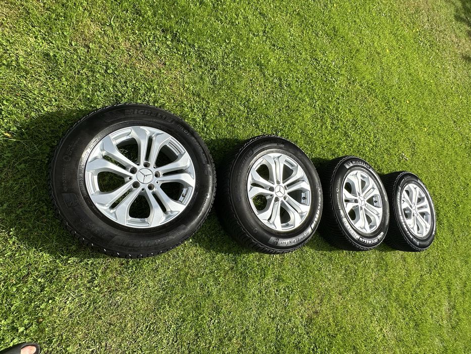 Opony zimowe MICHELIN-4222r+ORYGINALNE Felgi Aluminiowe 17’’ Mercedes