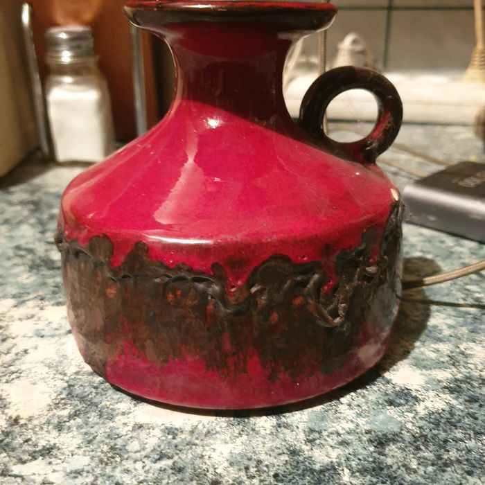 Klinker 1970s vase from Siershahner Feinsteinzeug / Mogendorf - German