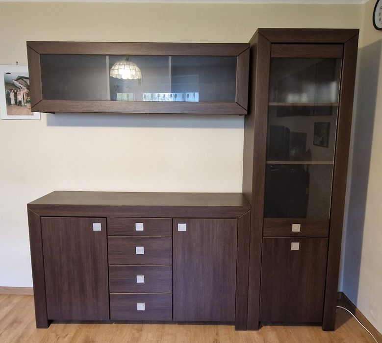 Salon komplet mebli witryna komoda szafka wisząca