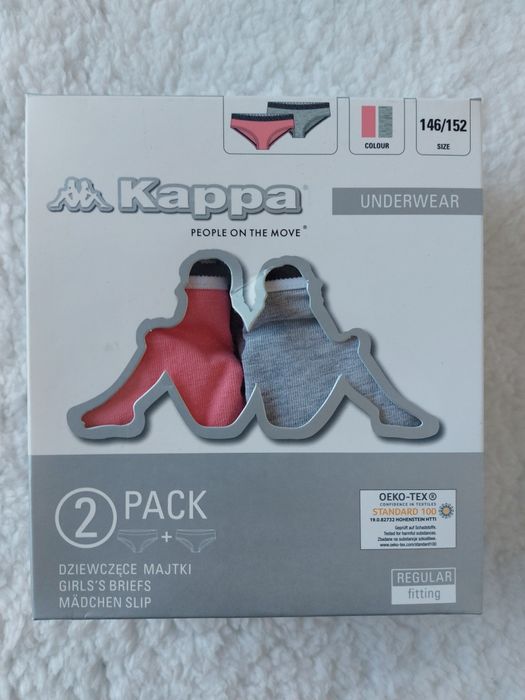 2x Majtki figi dziewczęce dziecięce KAPPA 134/140 i 146/152 i 158/164