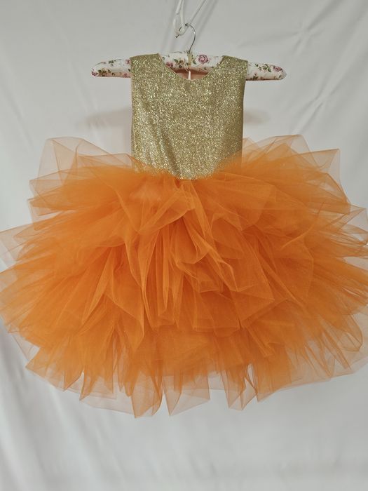 Сукня мандаринка на новий рік у садочок Сукня помаранчева оранжава