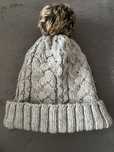 H&M czapka szara z pomponem z polarem 134-152