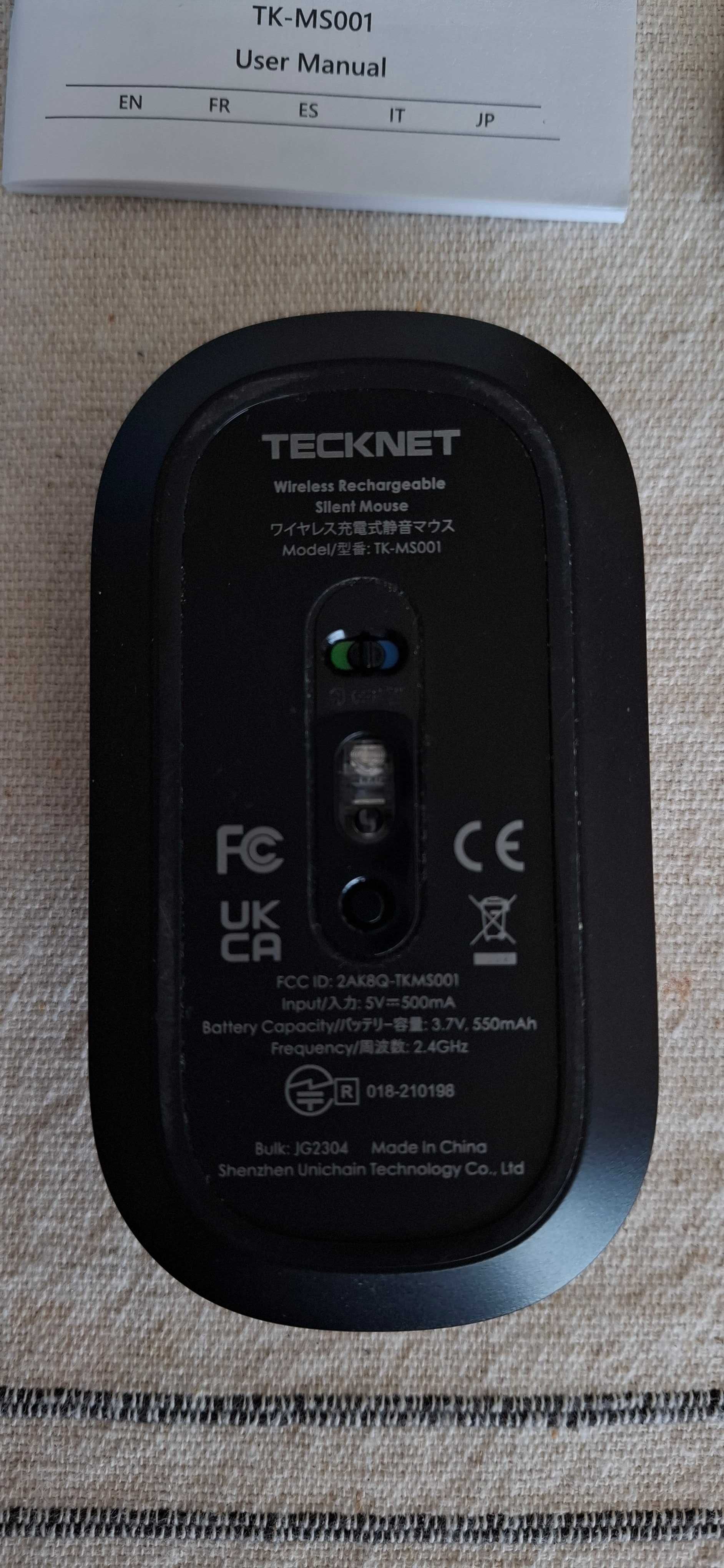 Rato Wireless e Bluetooth recarregável Tecknet TK-MS001