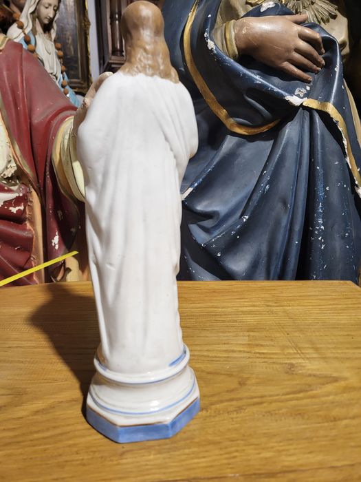 Stara porcelanowa figurka Pan Jezus Najświętsze Serce