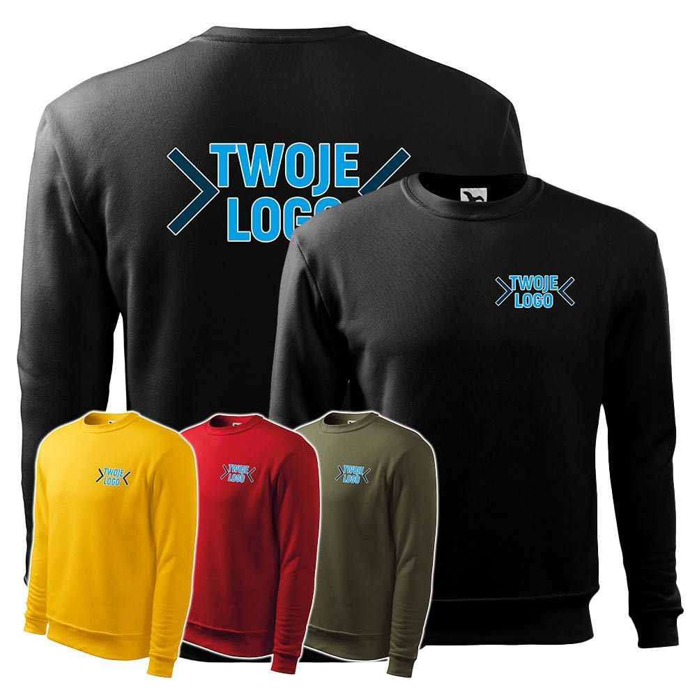 Bluza z własnym nadrukiem logo teks Malfini Essential męska