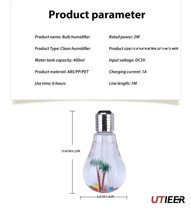 Jonizer powietrza, 3w1, dyfuzor,lampka, odświeżacz, usb