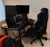 Setup gamer/ trabalho/ portátil laptop monitor computador