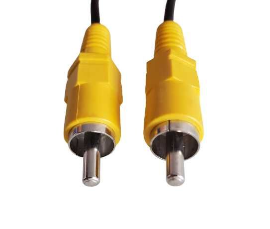 Kabel audio 2x RCA złącza męskie, czarny długość 1.2m