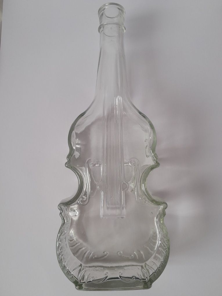 Butelka szklana, wazon, kształt wiolonczeli