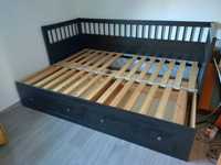 Łóżko rozsuwane HEMNES Ikea 80x200 160x200 drewniane szuflada