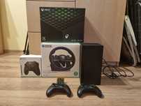 Xbox Series X | Dwa Kontrolery | Kierownica HORI | Gry