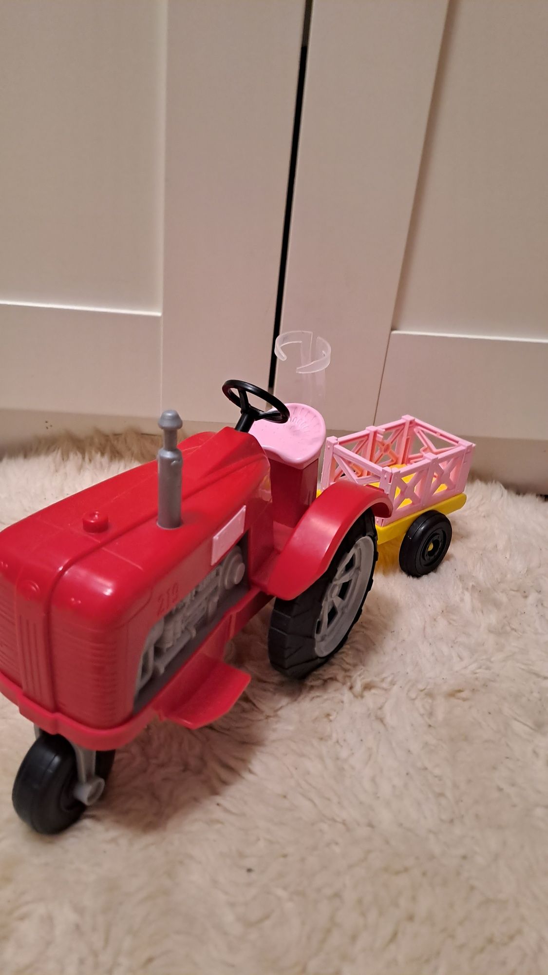Traktor Barbie samochód z przyczepą oryginalne