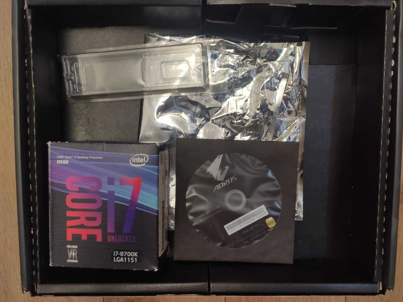 Процесор i7-8700K+Gigabyte Z370 AORUS+ОЗУ 16ГБ HyperX+Кулер+Корпус