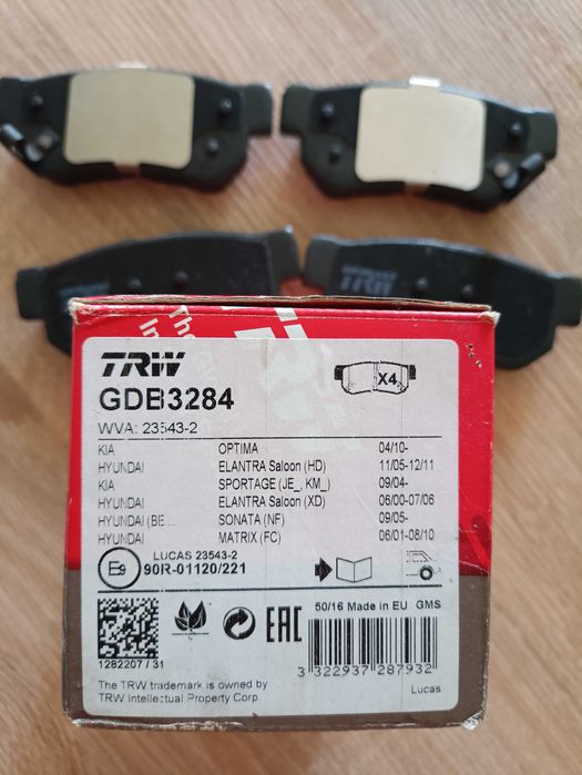 Колодки дискові гальмівні для hyundai tucson-TRW COTEC (GDB3284 )
