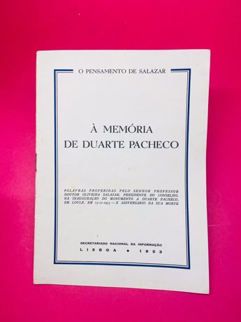À Memória de Duarte Pacheco 1953