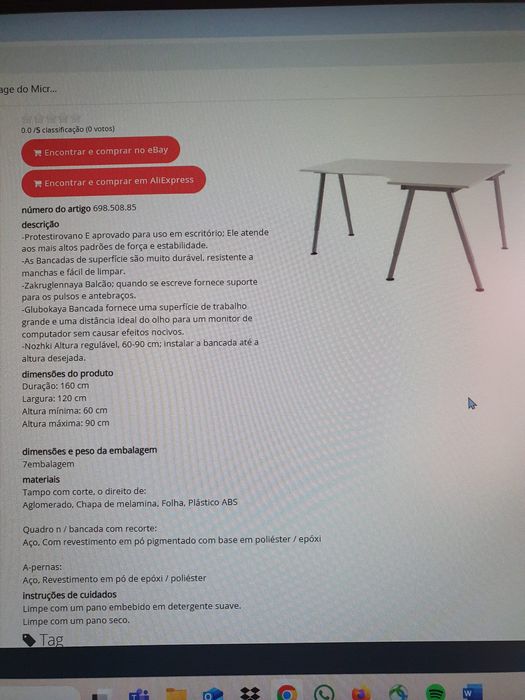 Mesa de Escritório IKEA GALANT