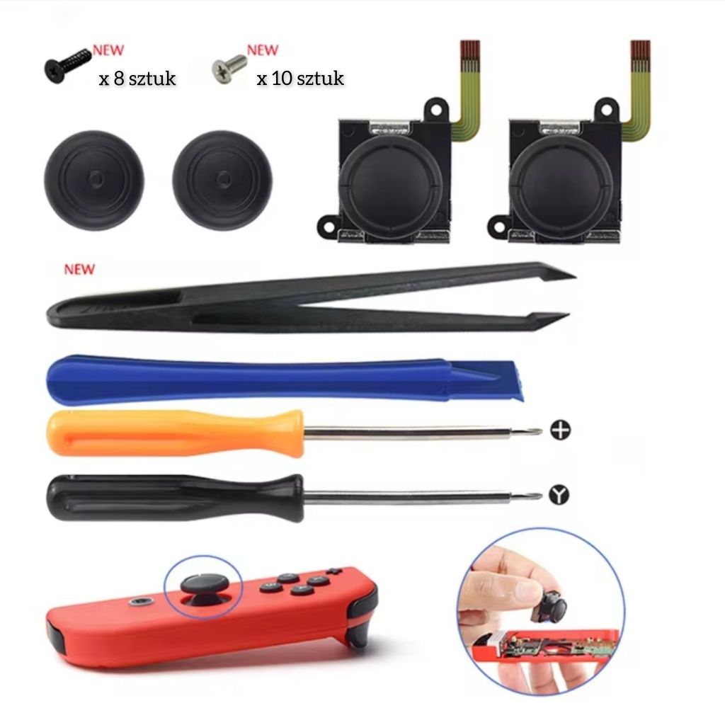 Zestaw Naprawczy JOY-CON 2 x JOYSTICK + Narzędzia 26 w 1