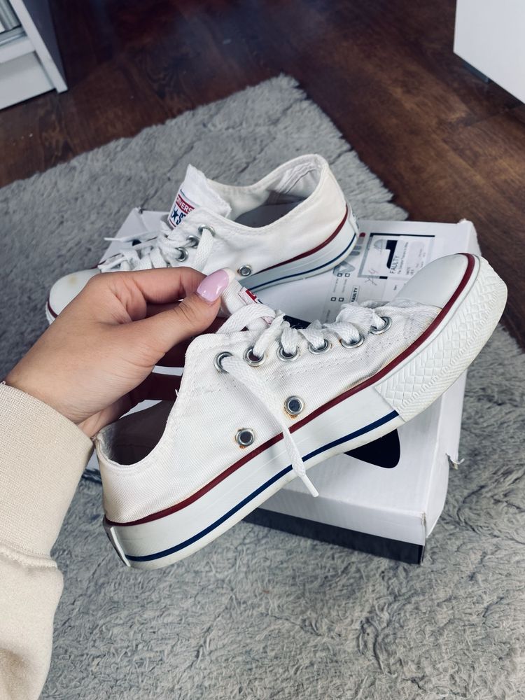 Trampki converse all star białe klasyczne buty sportowe 37 napis logo