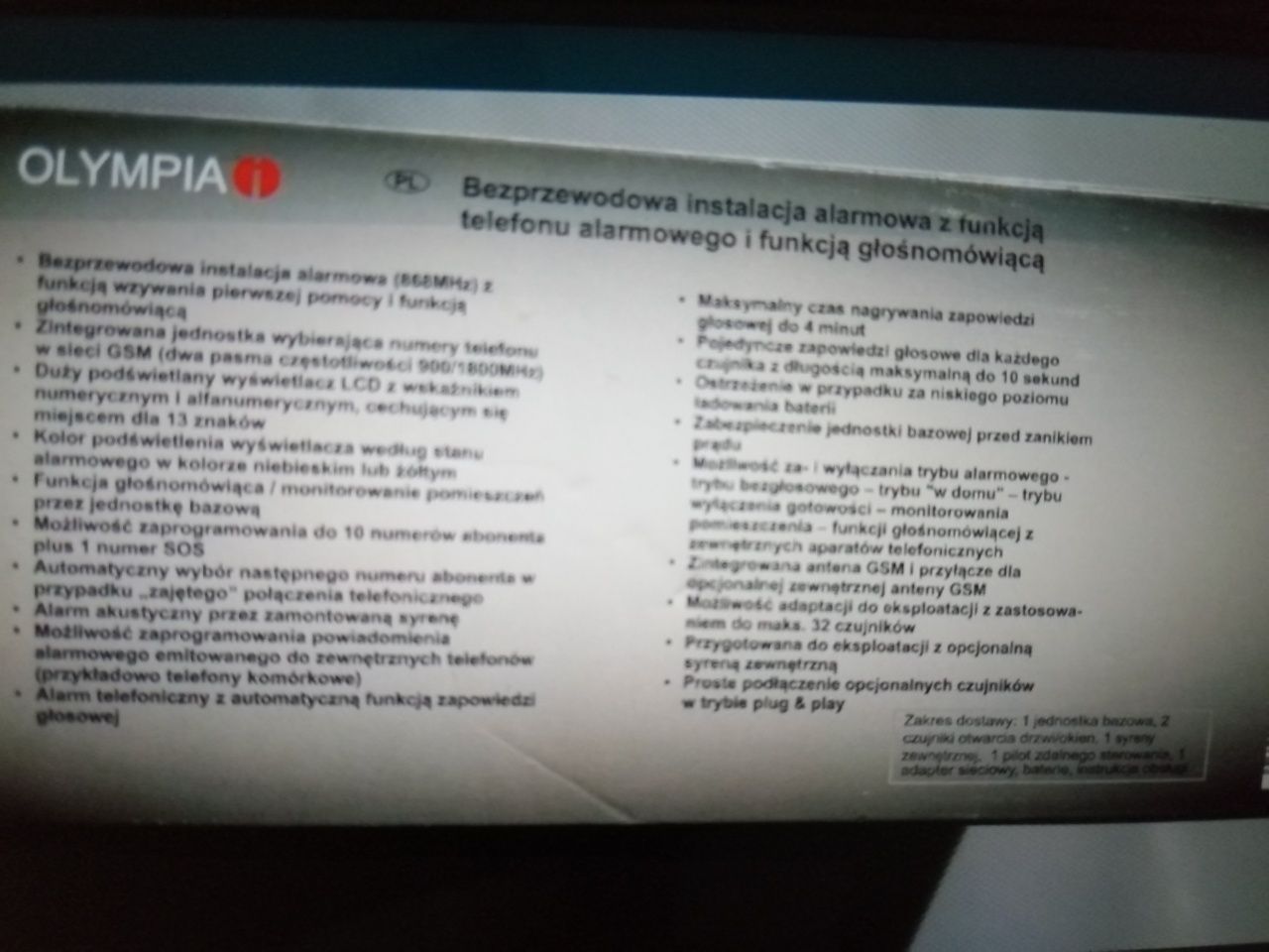 System alarmowy Olimpia Protect 9030
