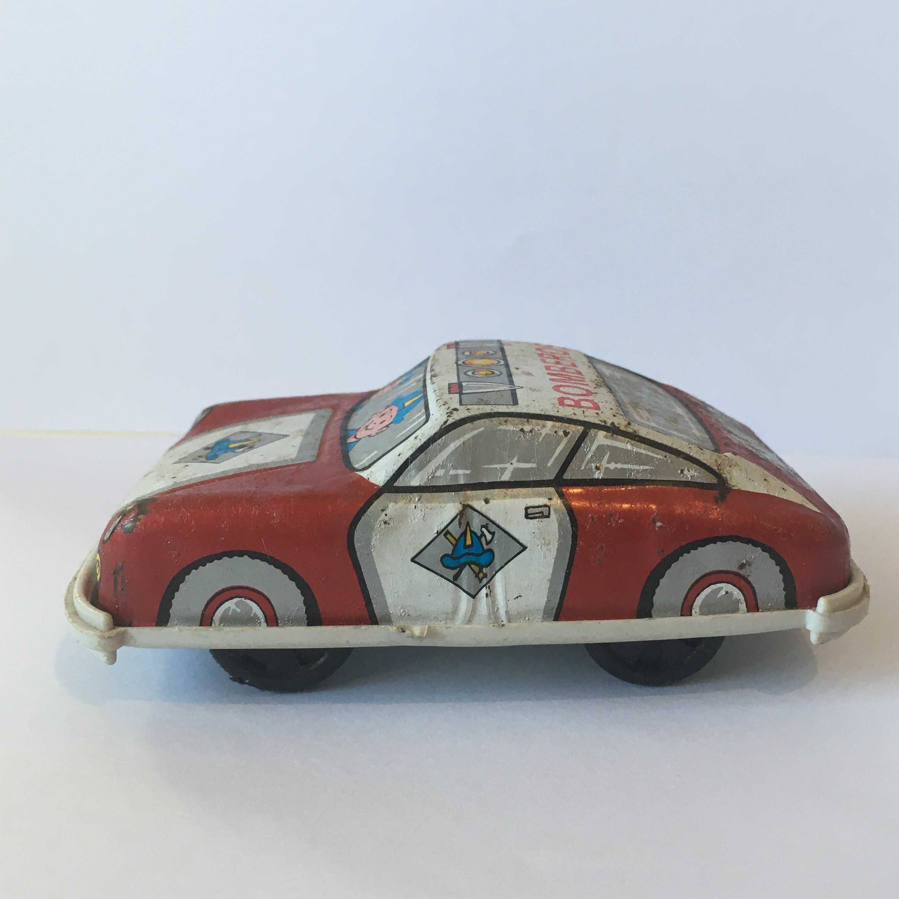 Brinquedo miniatura PORSCHE 911 Bombeiros - em chapa com fricção