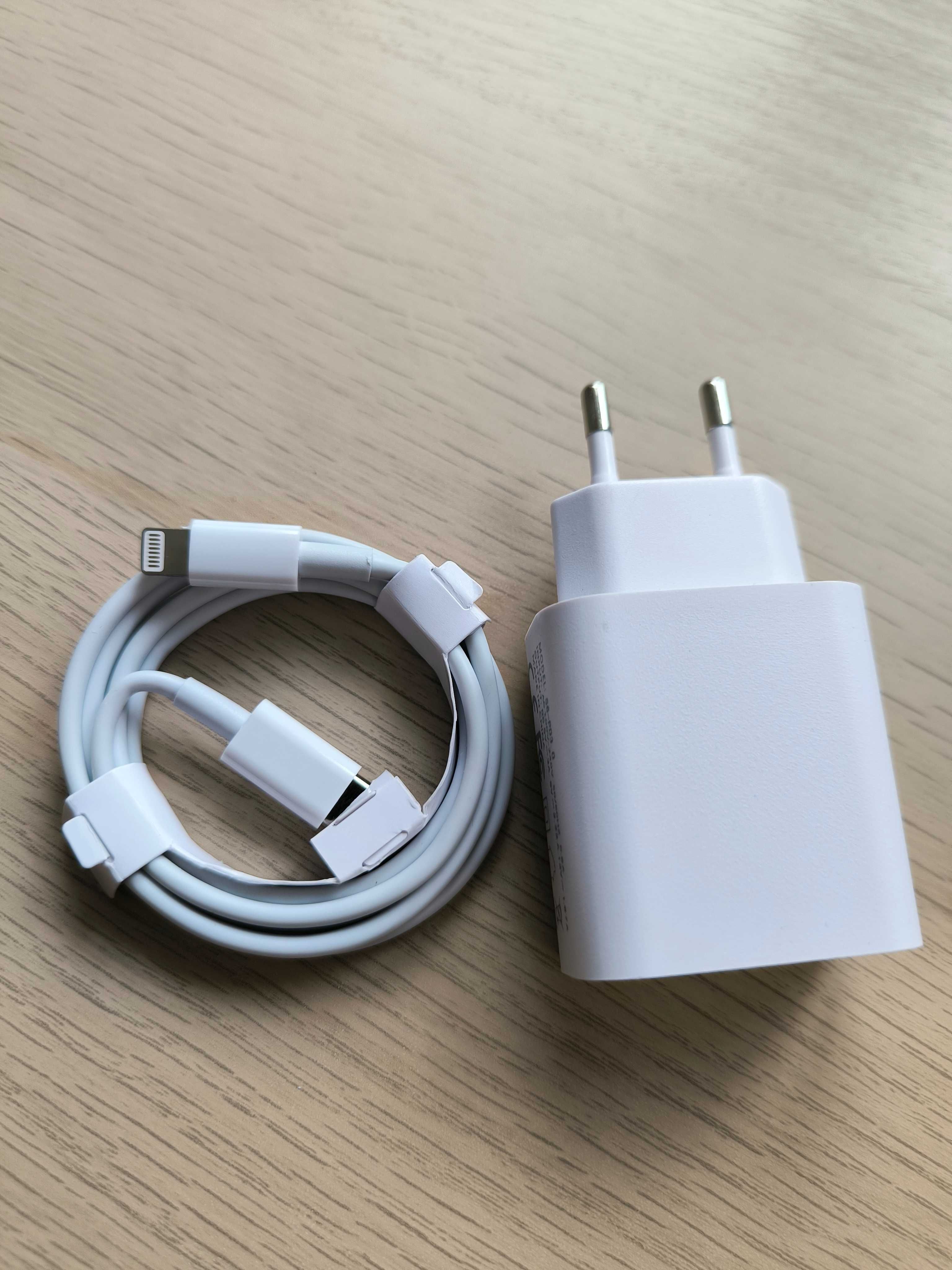 NOWY ZESTAW do iPhone SZYBKA Ładowarka 20W + kabel Lightning 1 metr