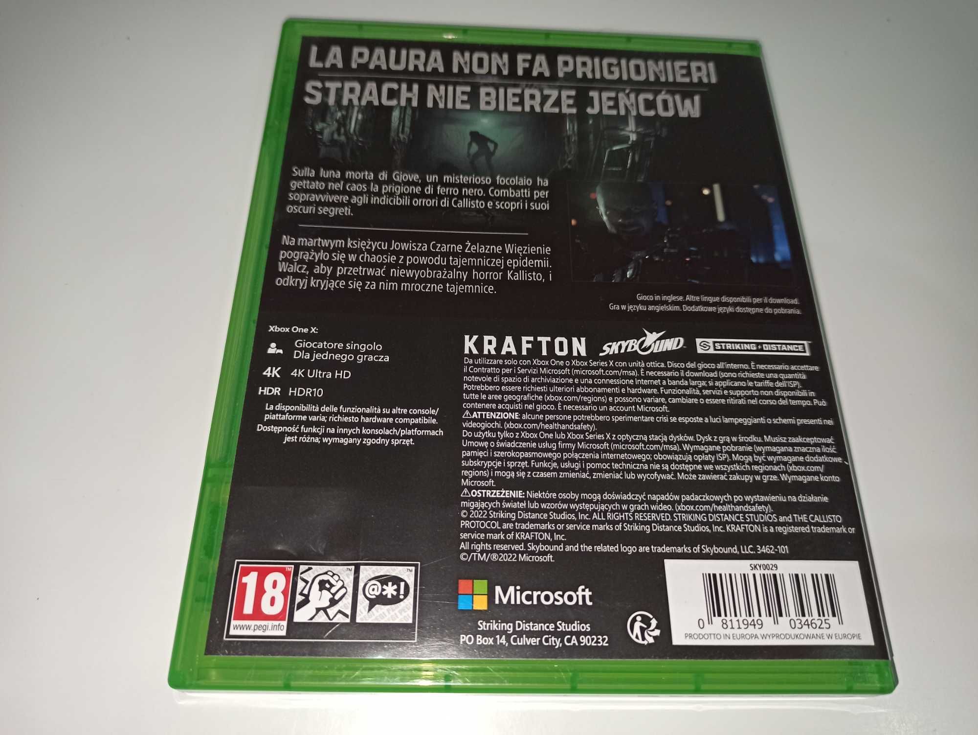 xbox one CALLISTO PROTOCOL PL po polsku zadbana ! horror SF