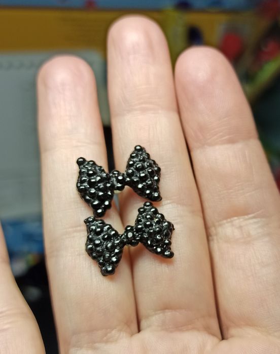 Серьги гвоздики бант