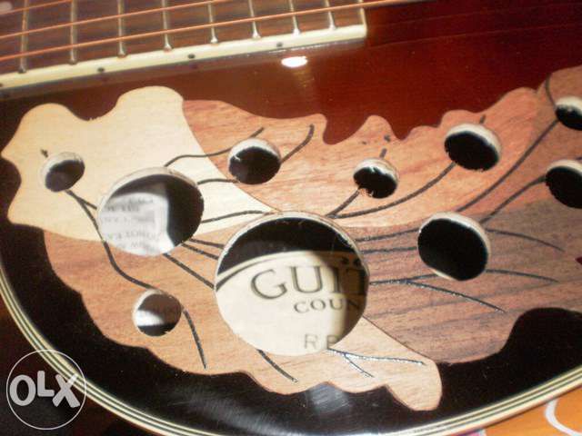 Guitarra roundback tipo ovation castanha tabaco
