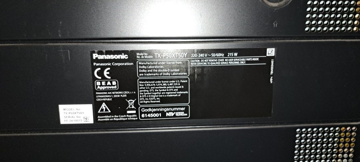 Telewizor plazmowy Panasonic 50 Cali