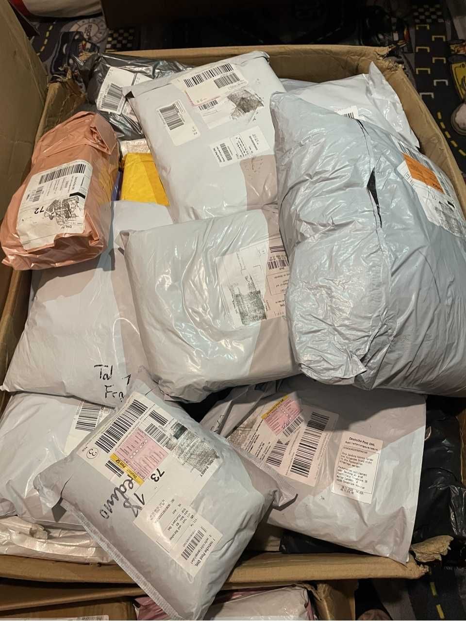 Box karton 7 szt. Nieodebrane paczki z Niemiec Amazon, Ebay