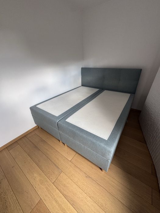 Łóżko kontynentalne 180x200 skandynawskie tapicerowane