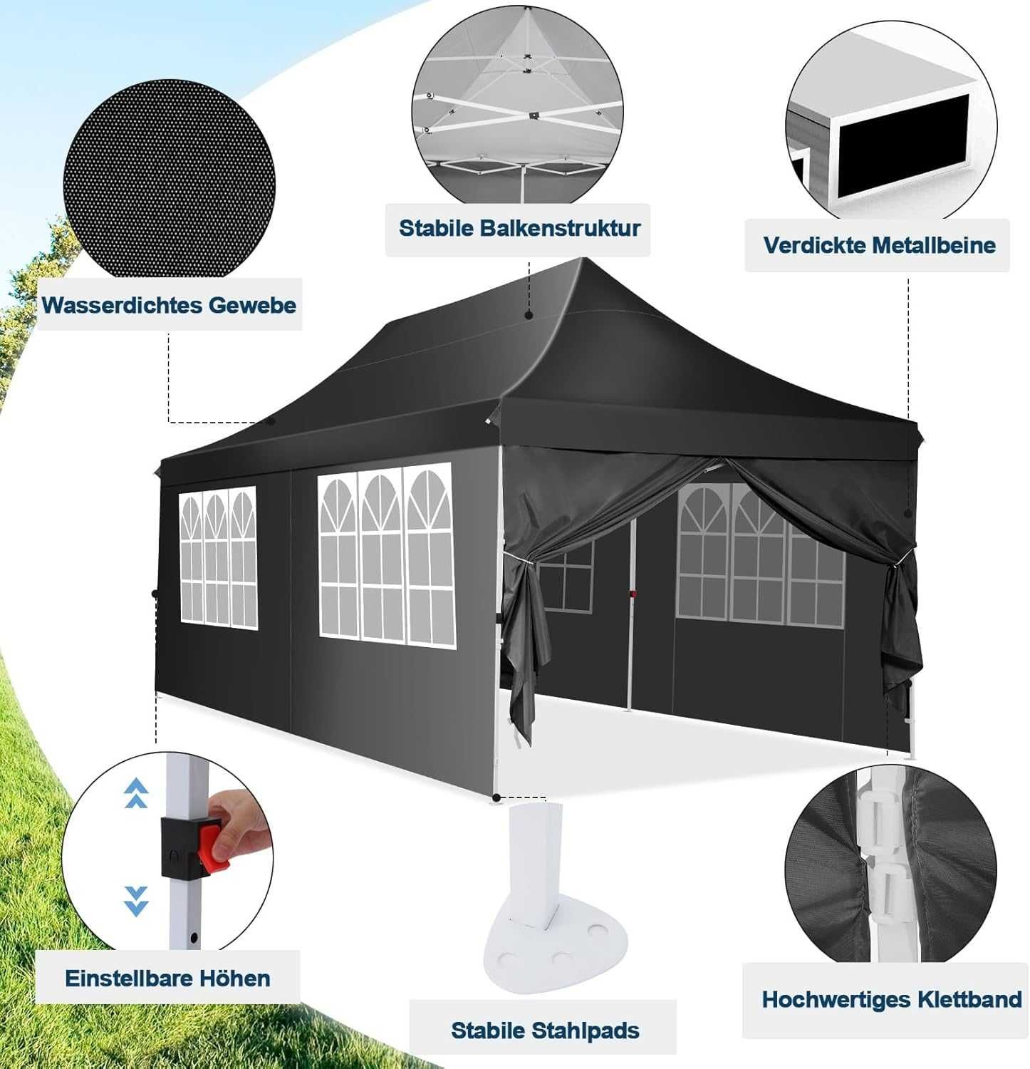 Namiot ogrodowy/pergola/pawilon/wiata/altana/ zadaszenie 3x6M !A3007!