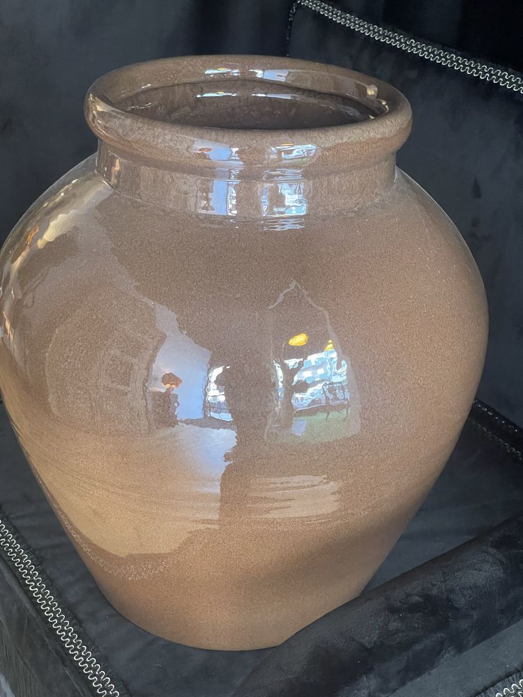 Vaso muito grande ceramica vidrada grosso