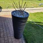 Wysokie donice 2 sztk ciemny grafit 75 cm