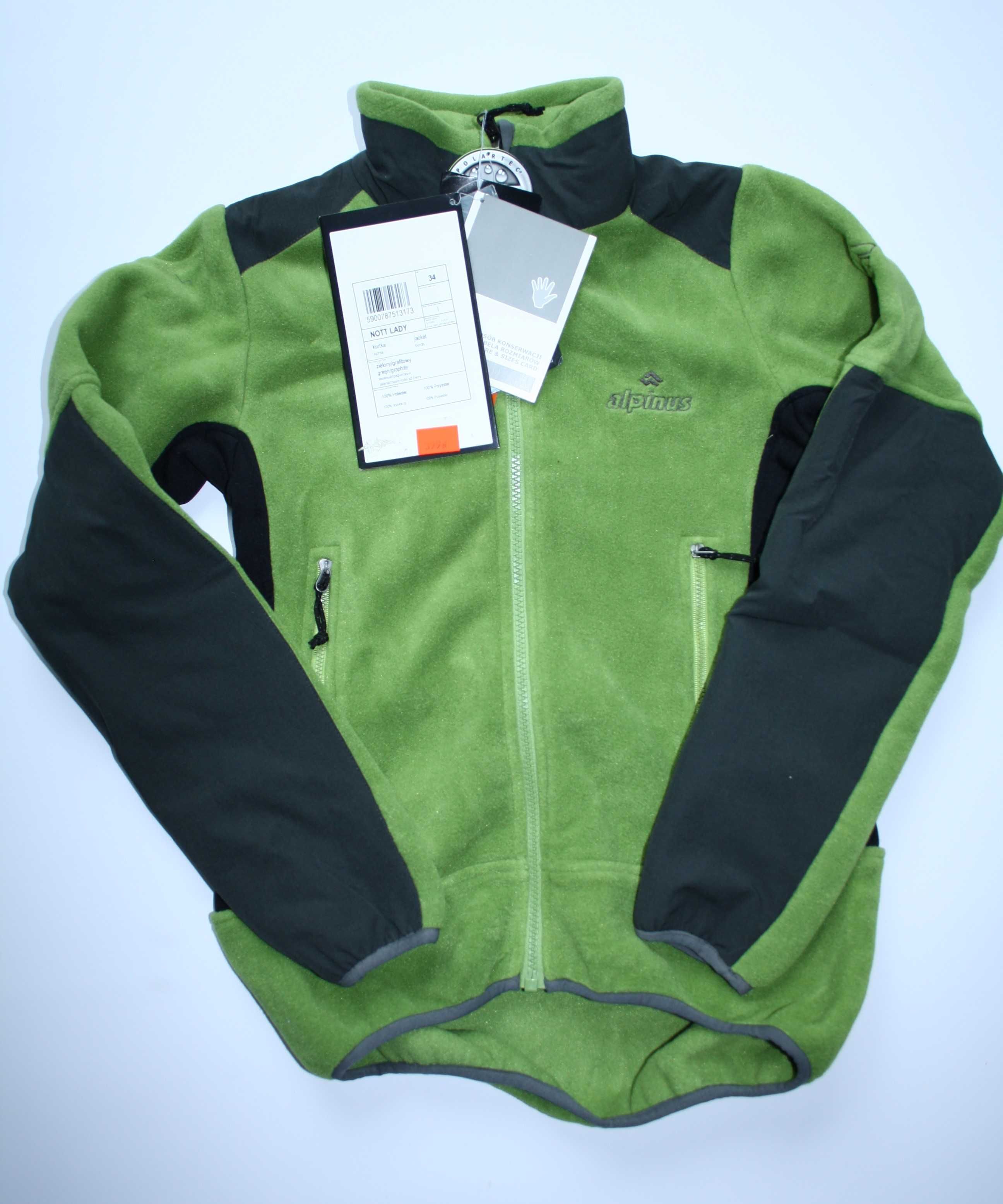 Damska kurtka polarowa ALPINUS NOTT LADY bluza M 38 zielony